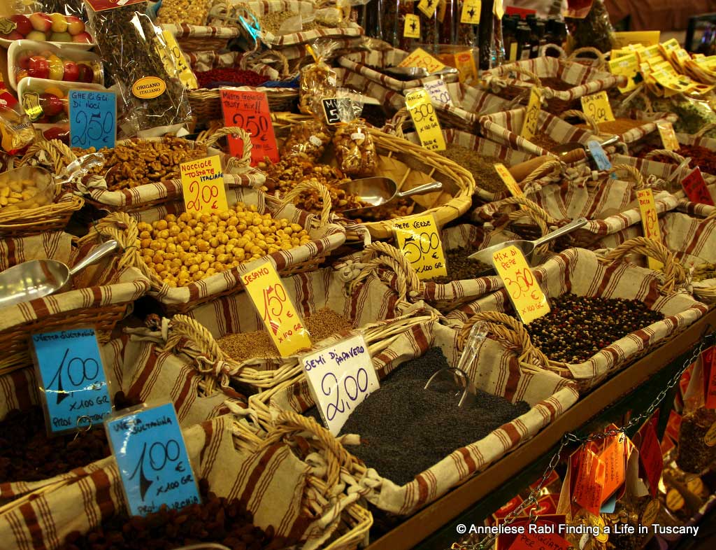 Rich choice of cereals, beans and dried fruit